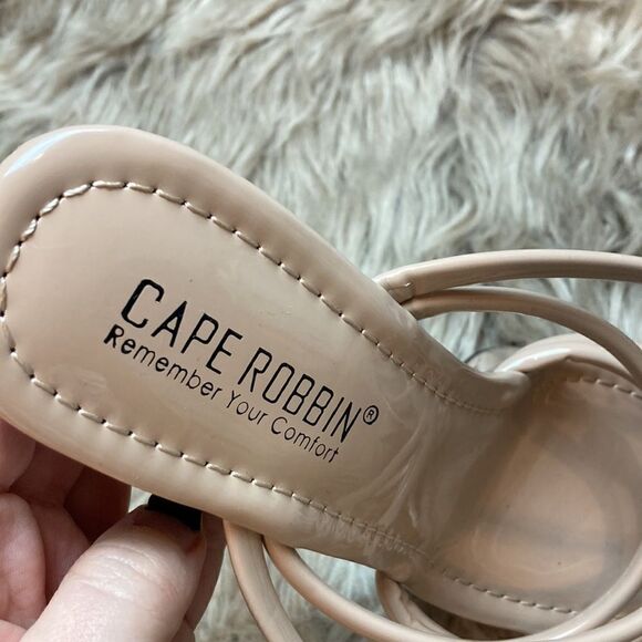 Cape Robbin Lili Nude Ankle Strap Platform Heels/ stilettos - Picture 6 of 13